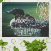 Loon Family Outing Theedoek (Gevouwen)