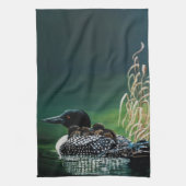 Loon Family Outing Theedoek (Verticaal)