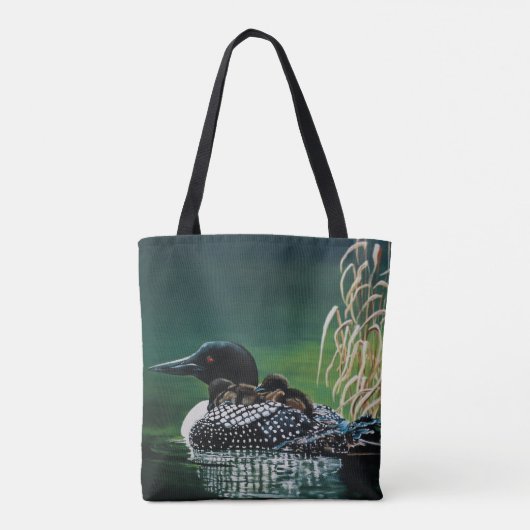 Loon Family Outing Tote Bag (Achterkant)