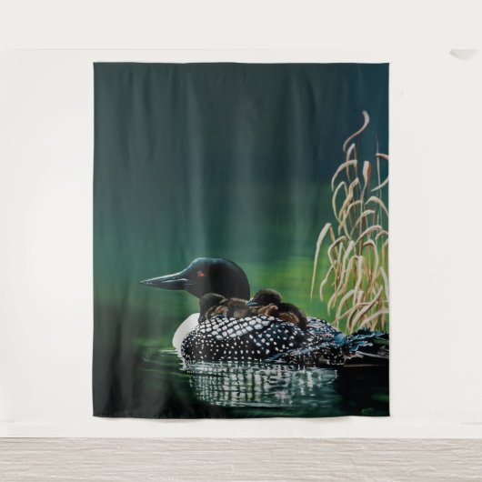 Loon Family Outing Wandkleed (Voorkant)