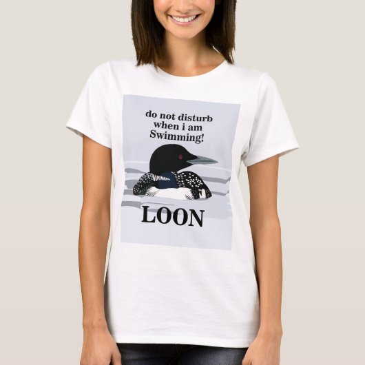 Loon Grote Zaagbek Vogel Meer Grappig T-shirt (Voorkant)