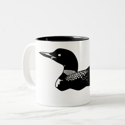 Loon Illustratie Mok van tweetone koffie (Voorkant links)