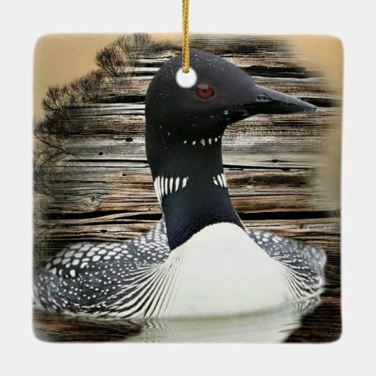 Loon Keramisch Ornament (Achterkant)