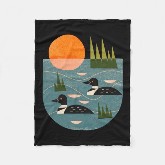 Loon Lake Fleece Deken (Voorkant)