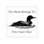 Loon Lake Life Cabin Bookplate Rubberstempel (Afrduk)