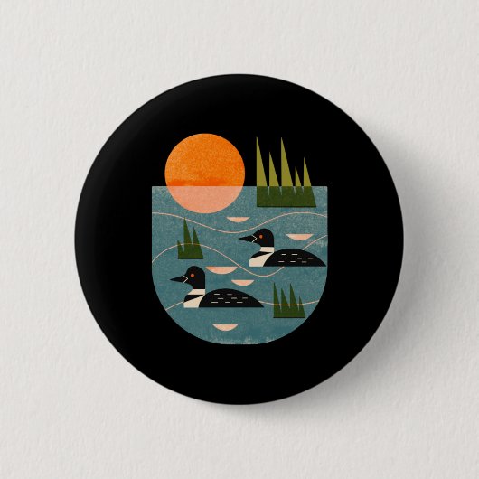 Loon Lake Ronde Button 5,7 Cm (Voorkant)