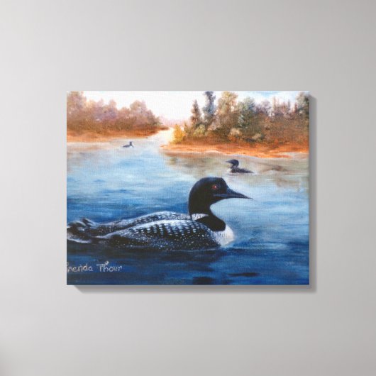 Loon Lake verpakt Canvas Print (Voorkant)