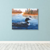 Loon Lake verpakt Canvas Print (Insitu (Houten vloer))