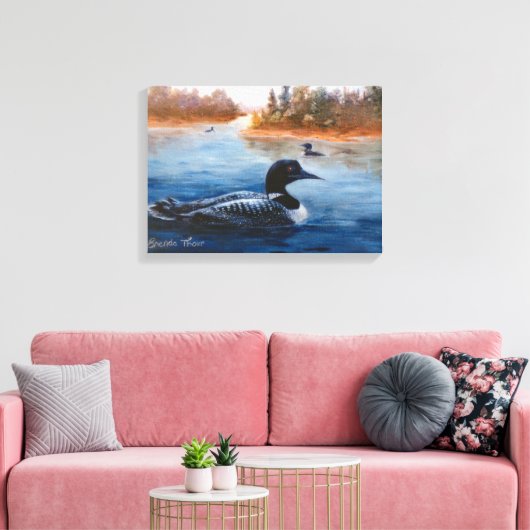 Loon Lake verpakt Canvas Print (Insitu (Woonkamer))
