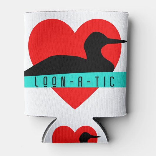 Loon 'loon-een-tic'-liefdesproduct blikjeskoeler (Voorkant)