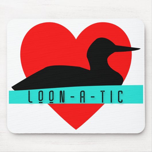 Loon 'loon-een-tic'-liefdesproduct muismat (Voorkant)