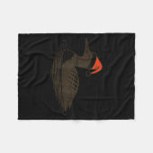 Loon Lover Santa Hat Christmas Bird Watching Xmas  Fleece Deken (Voorkant (Horizontaal))