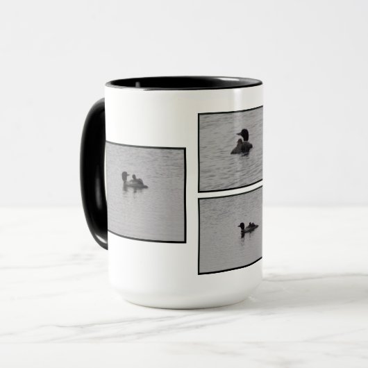 Loon met Baby op Terug Mok (Voorkant links)