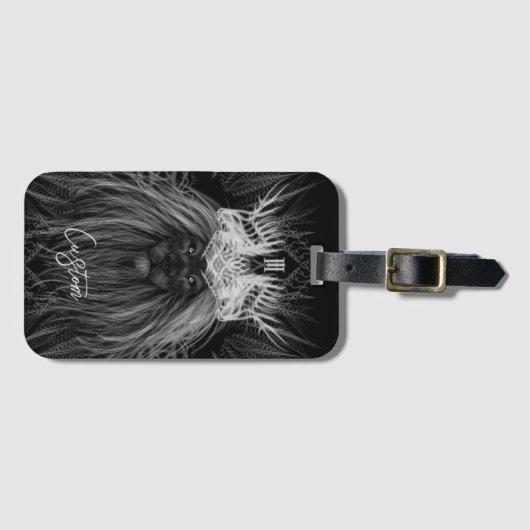 Loon met Bagagelabel voor kroonmonogram (Voorkant (horizontaal))