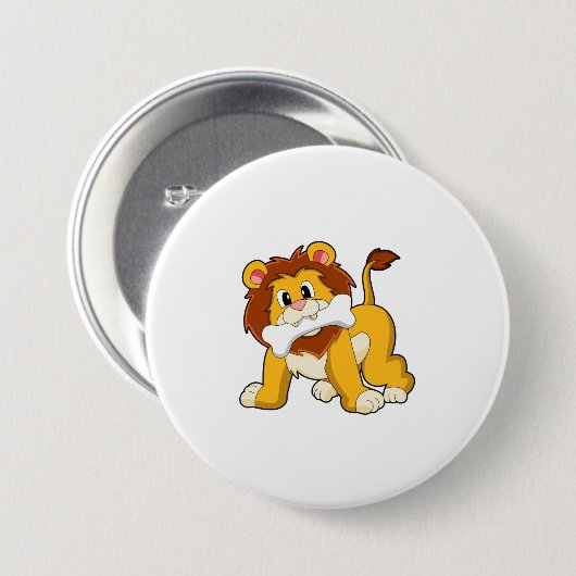 Loon met bot ronde button 7,6 cm (Voorkant /achterkant)