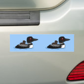 Loon met chick bumpersticker (Op auto)