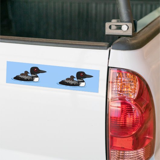 Loon met chick bumpersticker (Op Truck)