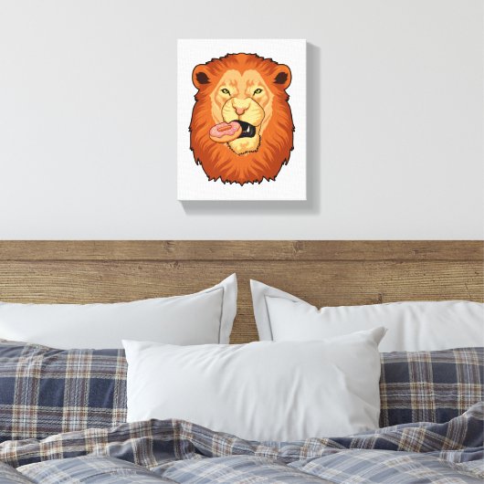 Loon met Donut Canvas Afdruk (Insitu (Slaapkamer))