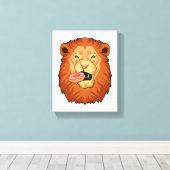 Loon met Donut Canvas Afdruk (Insitu (Houten vloer))