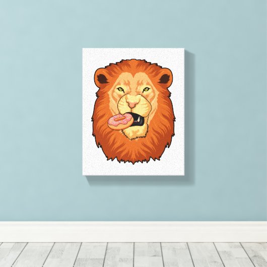 Loon met Donut Canvas Afdruk (Insitu (Houten vloer))