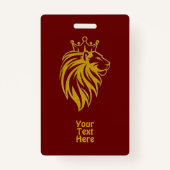 Loon met kroon - gouden stijl 2 badge (Voorkant)