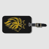 Loon met kroon - gouden stijl 2 bagagelabel (Voorkant (horizontaal))