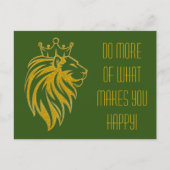 Loon met kroon - gouden stijl 2 briefkaart (Voorkant)