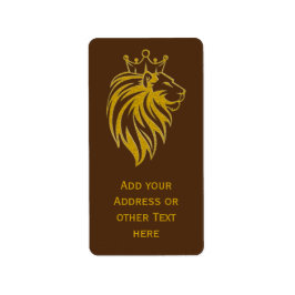 Loon met kroon - gouden stijl 2 etiket