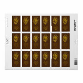 Loon met kroon - gouden stijl 2 etiket (Full Sheet)