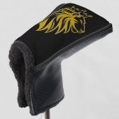 Loon met kroon - gouden stijl 2 golfheadcover (3/4 voorkant)