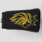 Loon met kroon - gouden stijl 2 golfheadcover (Voorkant)
