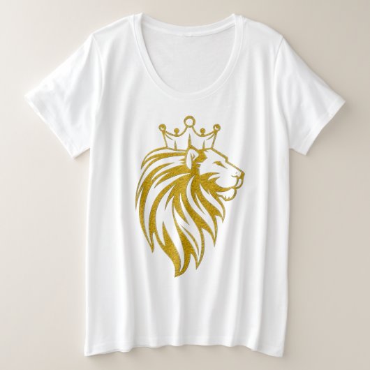 Loon met kroon - gouden stijl 2 grote maat t-shirt (Design voorkant)