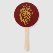 Loon met kroon - gouden stijl 2 handwaaier (Achterkant)