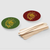 Loon met kroon - gouden stijl 2 handwaaier (Niet-gemonteerd)