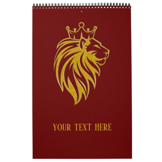 Loon met kroon - gouden stijl 2 kalender (Hoes)