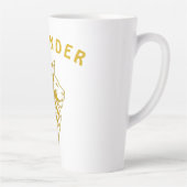 Loon met kroon - gouden stijl 2 latte mok (Rechts)