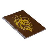 Loon met kroon - gouden stijl 2 notitieboek (Rechterzijde)