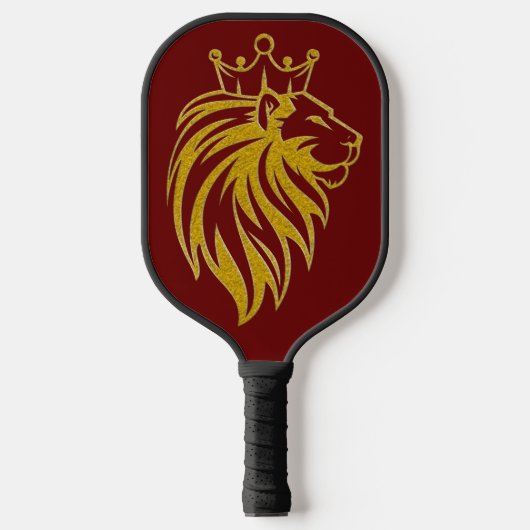 Loon met kroon - gouden stijl 2 pickleball paddle (Voorkant)