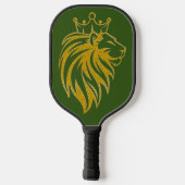 Loon met kroon - gouden stijl 2 pickleball paddle (Achterkant)