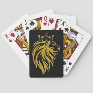 Loon met kroon - gouden stijl 2 pokerkaarten