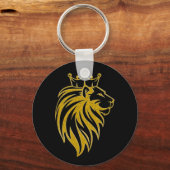 Loon met kroon - gouden stijl 2 sleutelhanger (Voorkant)