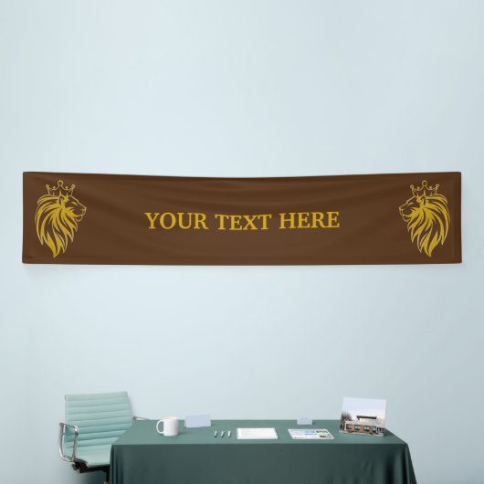 Loon met kroon - gouden stijl 2 spandoek (Beurs)