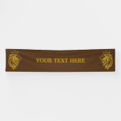 Loon met kroon - gouden stijl 2 spandoek (Horizontaal)