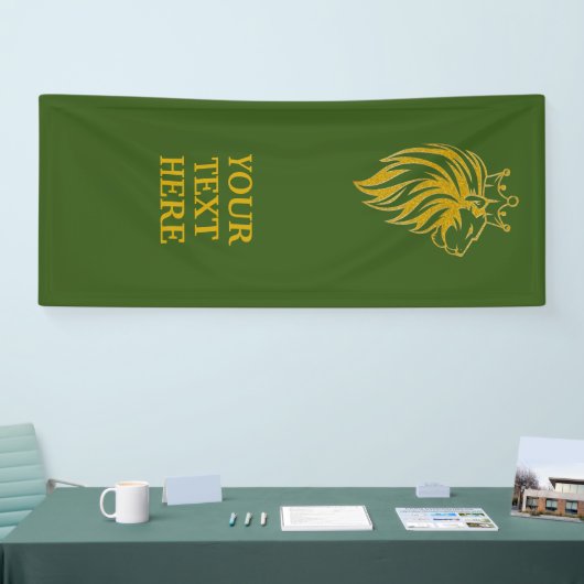 Loon met kroon - gouden stijl 2 spandoek (Beurs)