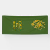 Loon met kroon - gouden stijl 2 spandoek (Horizontaal)