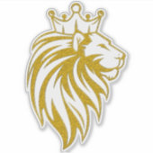 Loon met kroon - gouden stijl 2 sticker (Voorkant)