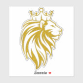 Loon met kroon - gouden stijl 2 sticker (Vel)