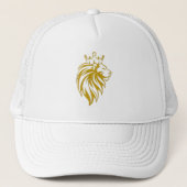Loon met kroon - gouden stijl 2 trucker pet (Voorkant)