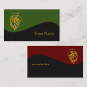 Loon met kroon - gouden stijl 2 visitekaartje (Voorkant / Achterkant)