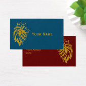Loon met kroon - gouden stijl 2 visitekaartje (Bureau)